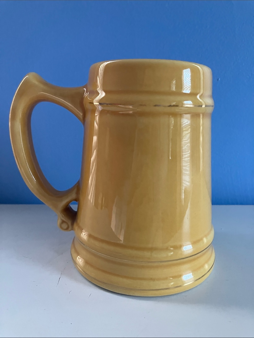 Vintage Snap-On Tools Railroad Division Lindor Anson Yellow Ceramic Mug - Picture 3 of 6